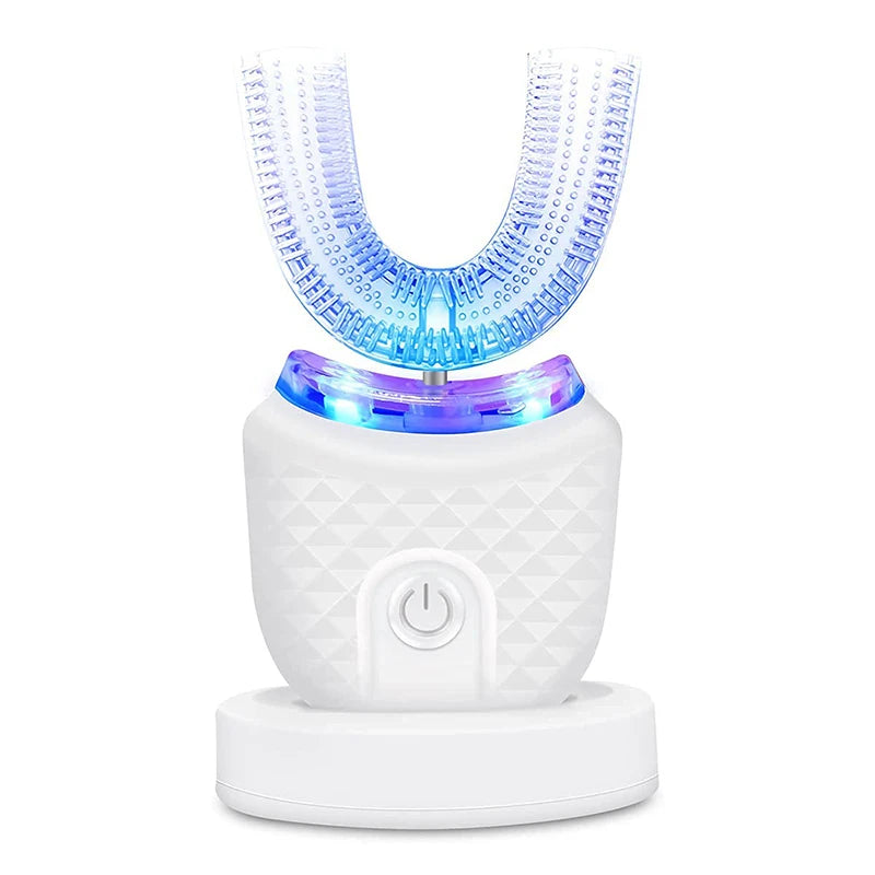360° Ultrasonic U-Shaped Electric Toothbrush for Kids - Silicone Whitening & Automatic Cleaning