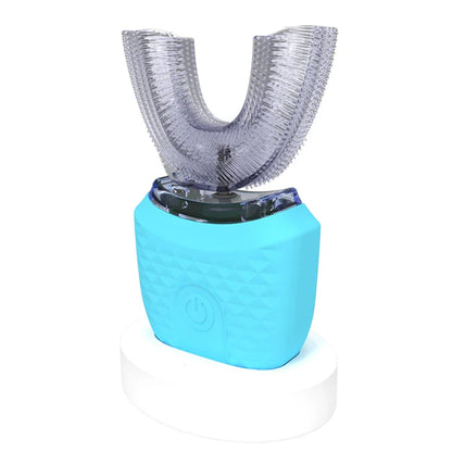 360° Ultrasonic U-Shaped Electric Toothbrush for Kids - Silicone Whitening & Automatic Cleaning